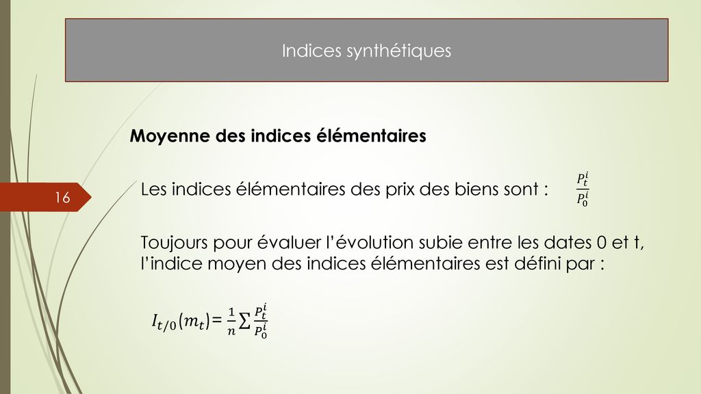 Chapitre 6 Indices statistiques ppt télécharger